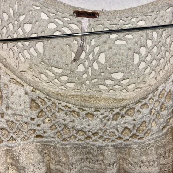 Free People Off-the-Shoulder Cream Sweater - Picture 4 of 6